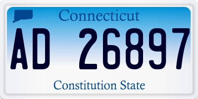 CT license plate AD26897