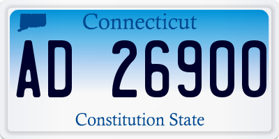 CT license plate AD26900