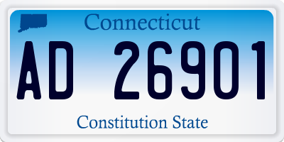 CT license plate AD26901