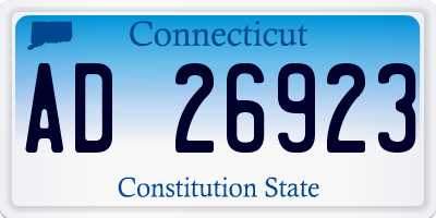 CT license plate AD26923