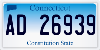 CT license plate AD26939