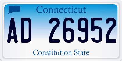 CT license plate AD26952