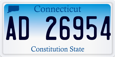 CT license plate AD26954