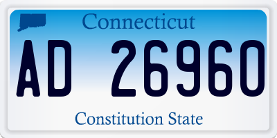 CT license plate AD26960