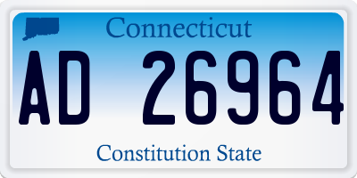 CT license plate AD26964