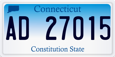 CT license plate AD27015