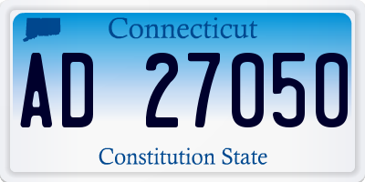 CT license plate AD27050