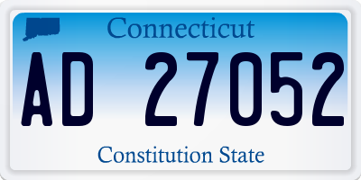 CT license plate AD27052