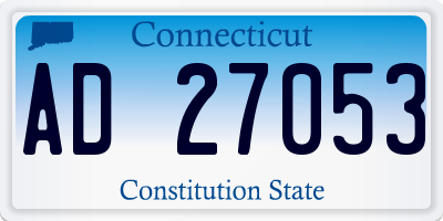 CT license plate AD27053