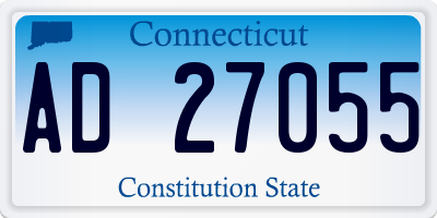 CT license plate AD27055