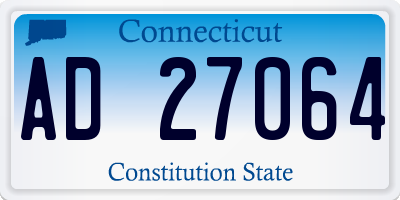 CT license plate AD27064