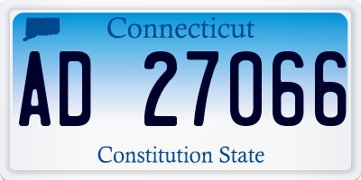CT license plate AD27066