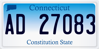 CT license plate AD27083