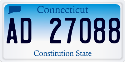CT license plate AD27088