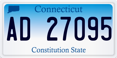 CT license plate AD27095