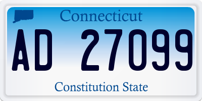 CT license plate AD27099