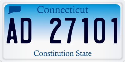 CT license plate AD27101
