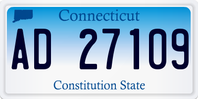 CT license plate AD27109