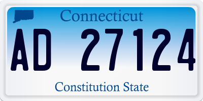 CT license plate AD27124