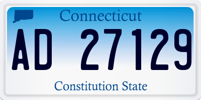 CT license plate AD27129