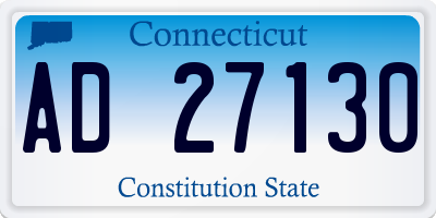 CT license plate AD27130