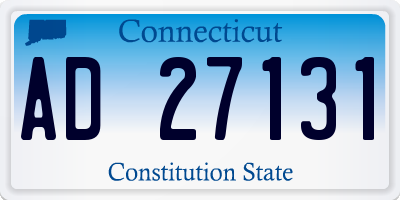 CT license plate AD27131