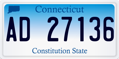 CT license plate AD27136