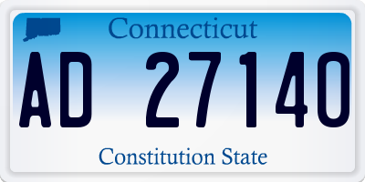 CT license plate AD27140