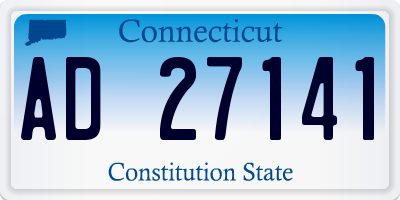 CT license plate AD27141