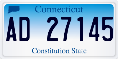 CT license plate AD27145