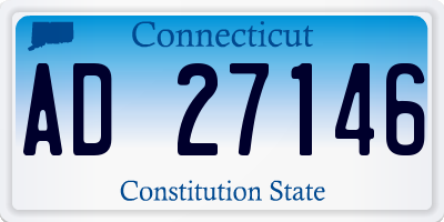 CT license plate AD27146
