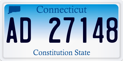 CT license plate AD27148