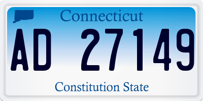 CT license plate AD27149