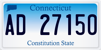 CT license plate AD27150