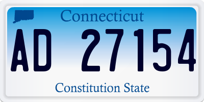CT license plate AD27154