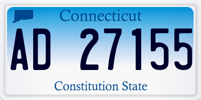 CT license plate AD27155