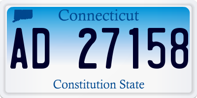 CT license plate AD27158