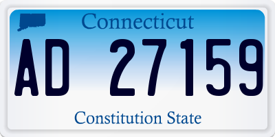 CT license plate AD27159