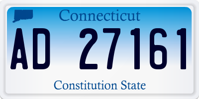 CT license plate AD27161