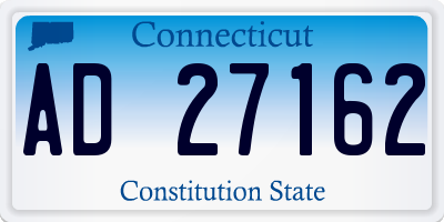 CT license plate AD27162