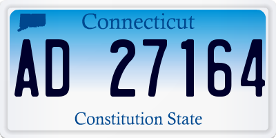 CT license plate AD27164