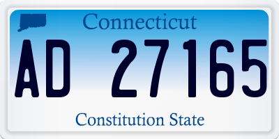 CT license plate AD27165
