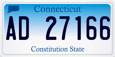 CT license plate AD27166