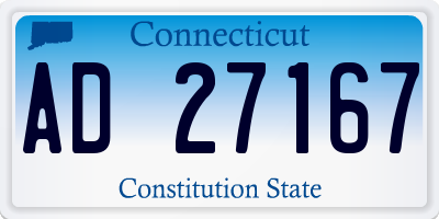 CT license plate AD27167