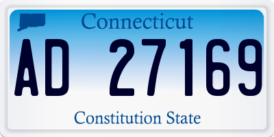 CT license plate AD27169
