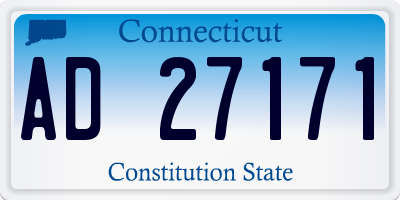 CT license plate AD27171