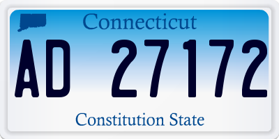 CT license plate AD27172