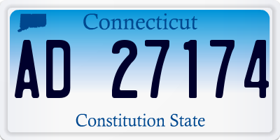 CT license plate AD27174