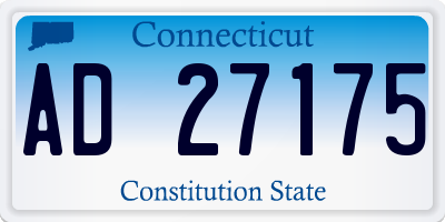 CT license plate AD27175