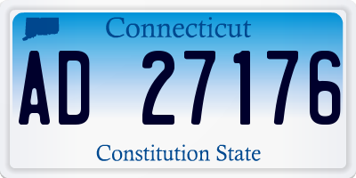 CT license plate AD27176